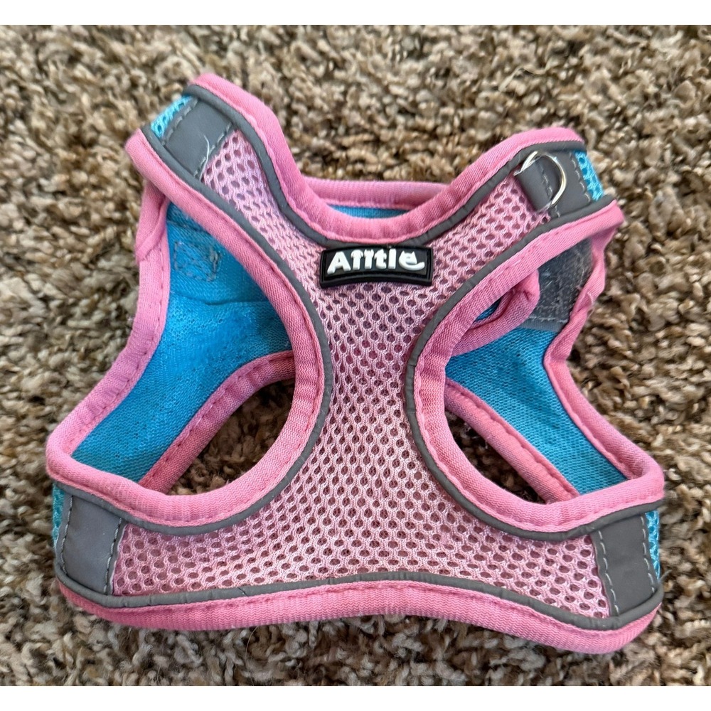 Aiitle-Pink & Blue Step In Dog Vest Escape Proof Dog Harness Smallarness